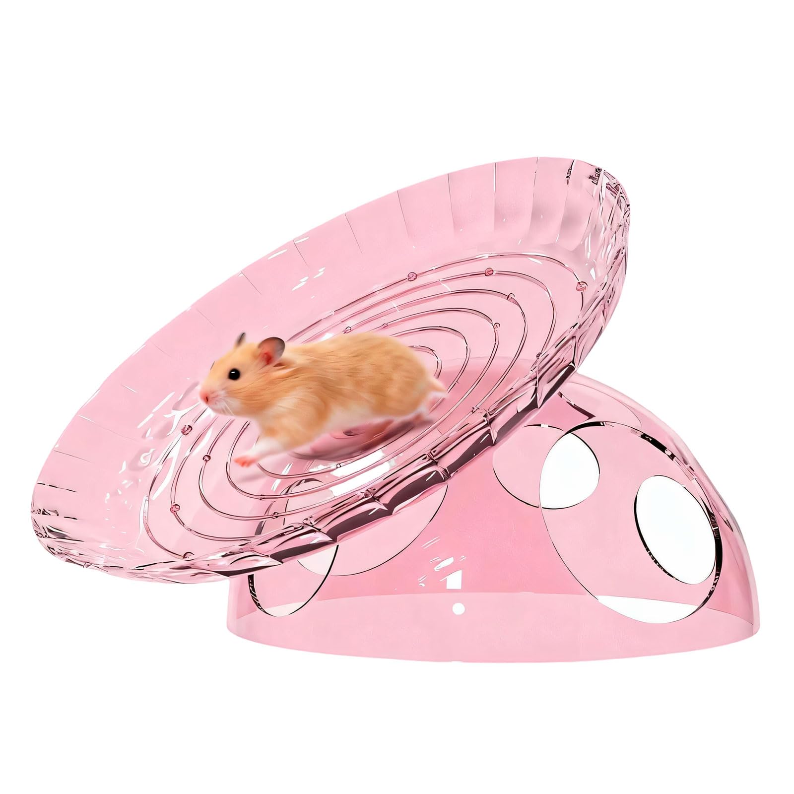 LUCKGONI Hamster Exercise Wheel With Hideouts House Quiet Hamster Running Wheel For Small Pet