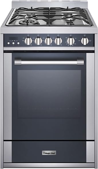 Magic Chef MCSRG24S Freestanding Oven 24" 2.7 cu. ft. Gas Range with Convection, Stainless Steel