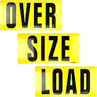 Vista 6 de Productos de advertencia de gran tamaño, letrero magnético de carga de 3 piezas (12 x 60), fabricado en Estados Unidos