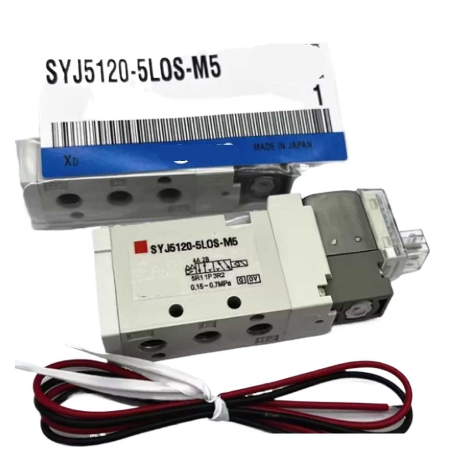 Électrovanne SYJ5120-5LNS-M5 distributeur pneumatique 5 ports pour vérin de machine industrielle