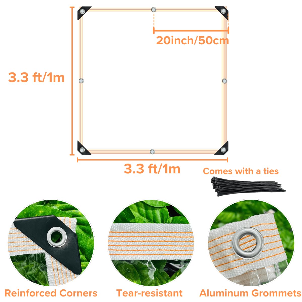 Aazon.co: BeGrit Clear Tarp Heavy Duty 6.5x20 FT Clear Waterproof