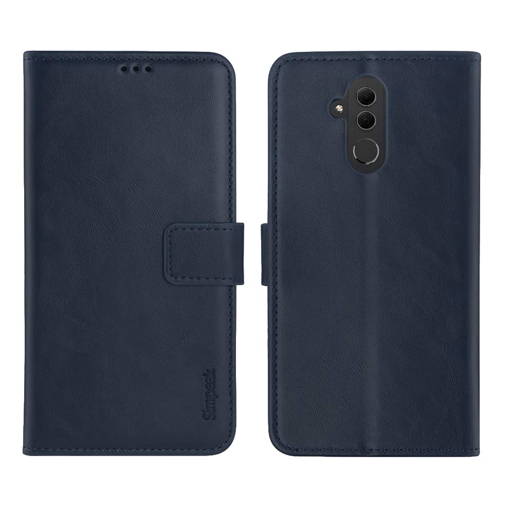 Custodia Huawei Mate 20 Lite In Pelle - Cover Portafoglio Con Supporto Flip, Nero - Foto 9