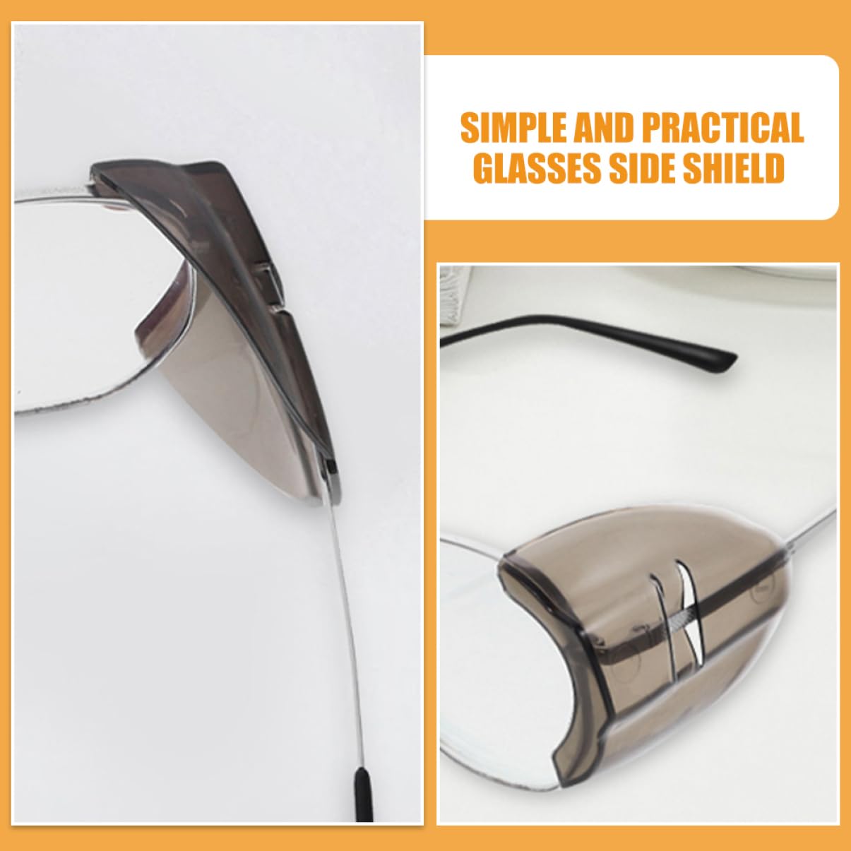 SHERCHPRY 5 Series Gafas Alas Protector Seguridad Para Anteojos Gafas Brazo Antideslizante Protección Escudos De Seguridad Para Escudo Lateral os Para Tpu 4 Pares*5