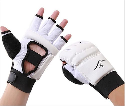 Miniatura 7 de Baselay Guantes de Taekwondo, aprobados por la WTF Muay Thai, saco de arena, saco de boxeo, medio mitones, artes marciales, karate, lucha de medio