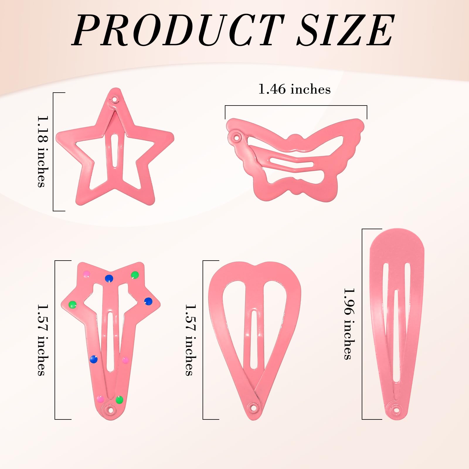 obeoby 82 fermagli per capelli colorati in 5 stili per ragazze, fermagli per capelli in metallo a scatto per ragazze graziose stelle farfalle cuori clip per ragazze accessori per capelli regalo