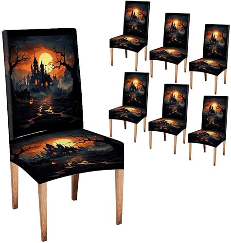 Miniatura 81 de CAPSCEOLL Fundas para Sillas De Comedor 6 fundas de asiento de silla, extraíbles y lavables, fundas para sillas Parson para comedor, sala de estar