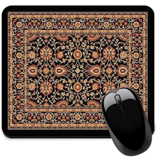 Image of Carpet Pattern Mousepad - Small Non-Slip Rubber Carpet Design Printed Computer Mouse Pad 19x22cm (FMP0223)