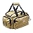 Exos Tactical Range Bag - Medium Size Range Bag for Shooting - Gun Case for Handguns, Ammo Storage, Tactical Backpack, Molle Webbing, Free Subdued USA Patch, Designed in the USA (Coyote Tan)