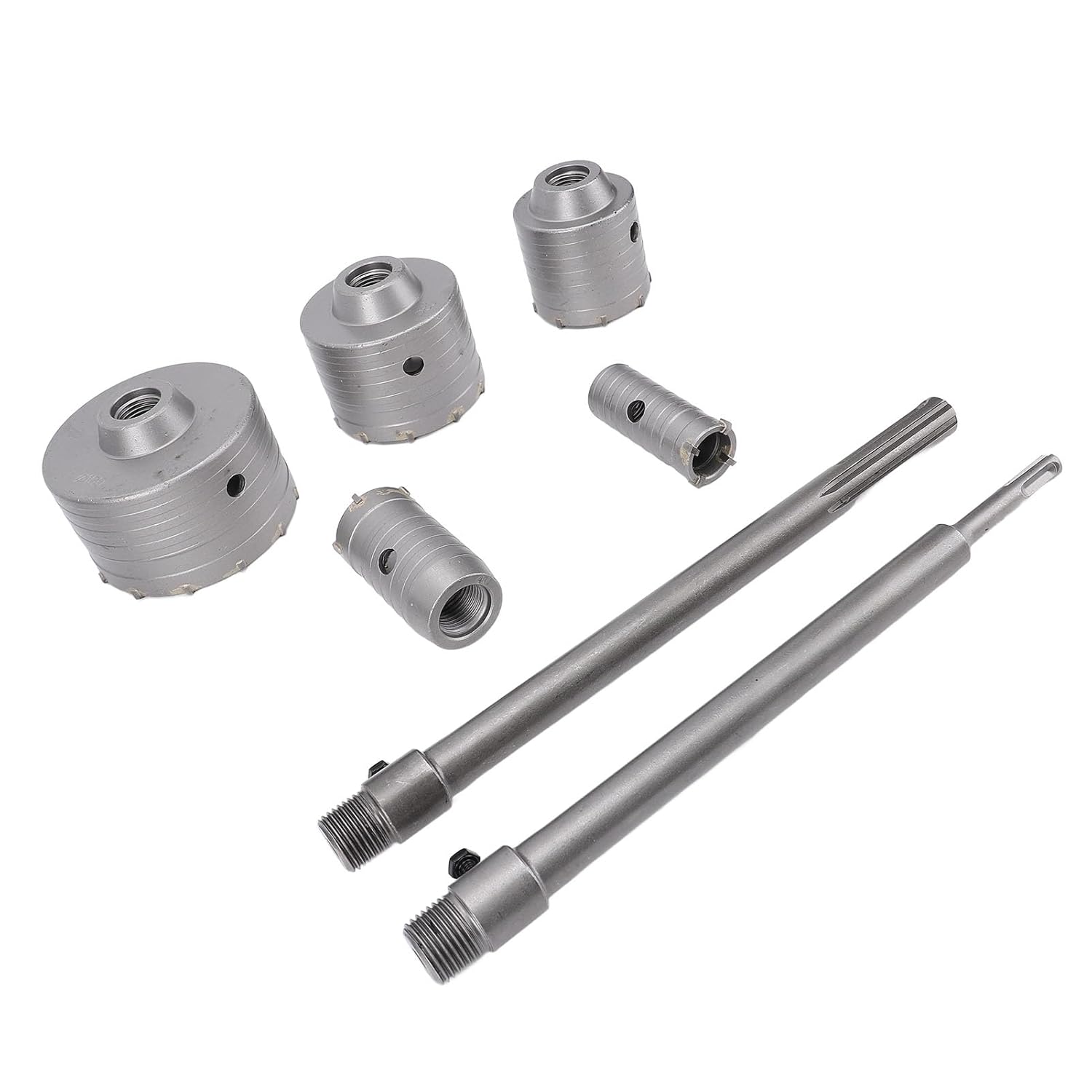 Carbide Alloy Hole Saw Set, High Hardness Wall Hole Cutters with 3 Teeth for Stone Concrete Brick Wall, Effortless Drilling Tool for Air Conditioners, Water Heaters