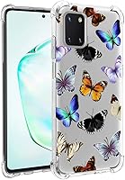 Vista 8 de Funda para Galaxy Note 10 Lite/A81/M60S - Bonita funda de TPU con diseño de mariposa azul - Absorbe los golpes - Compatible con Samsung Galaxy Note