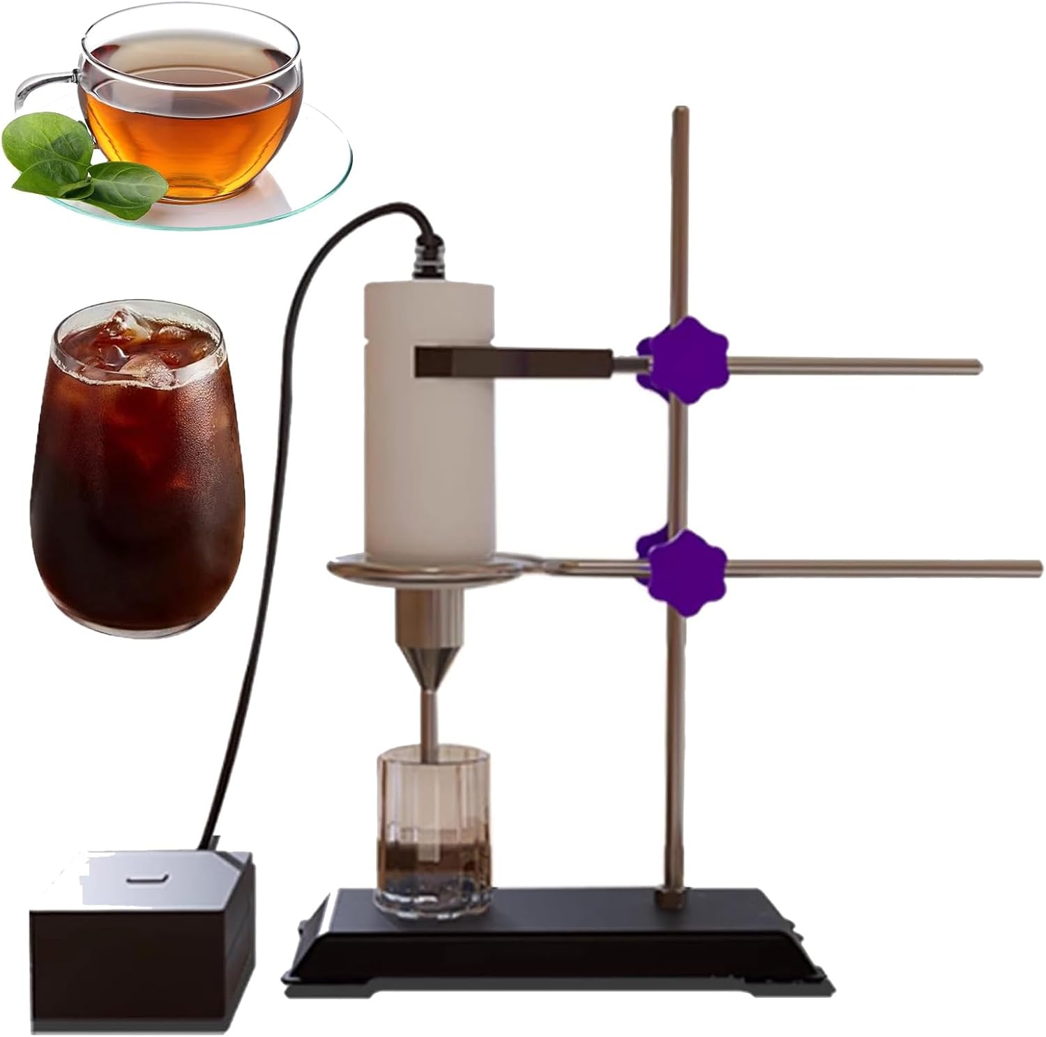 Lab Small Ultrasonic Homogenizer, 80W Sonicator Processor Cell Disruptor Mixer with Bracket, Probe Diameter 8 MM, for Laboratory Cell Disruption Mixing Emulsion and Dispersion