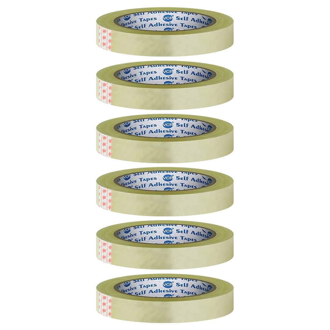 VCR Self Adhesive Transparent Cello Tape - 35 Meters in Length - 12mm / 0.5" Width - 6 Rolls Per Pack - BOPP Industrial Packaging Tape for E-Commerce Box Packing, Office and Home use (B07RXR9N6N) Amazon Price History, Amazon Price Tracker