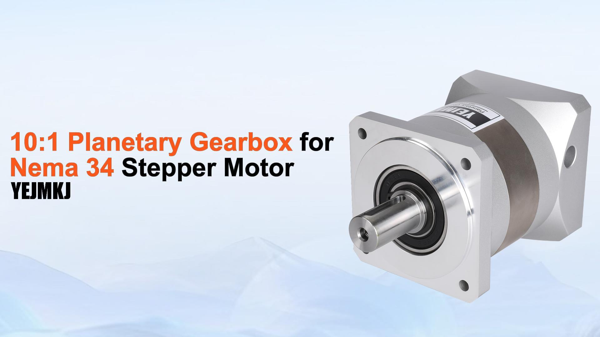 Image of Ratio 10:1 Planetary Gearbox for Nema 34 Stepper Motor 90-110mm | Planetary Reducer for 86 step motor Backlash 10 arcmin Input Shaft 41.5mm φ19mm 4 Screw 2 Plug 1 Key CNC 3D Printer Lathe