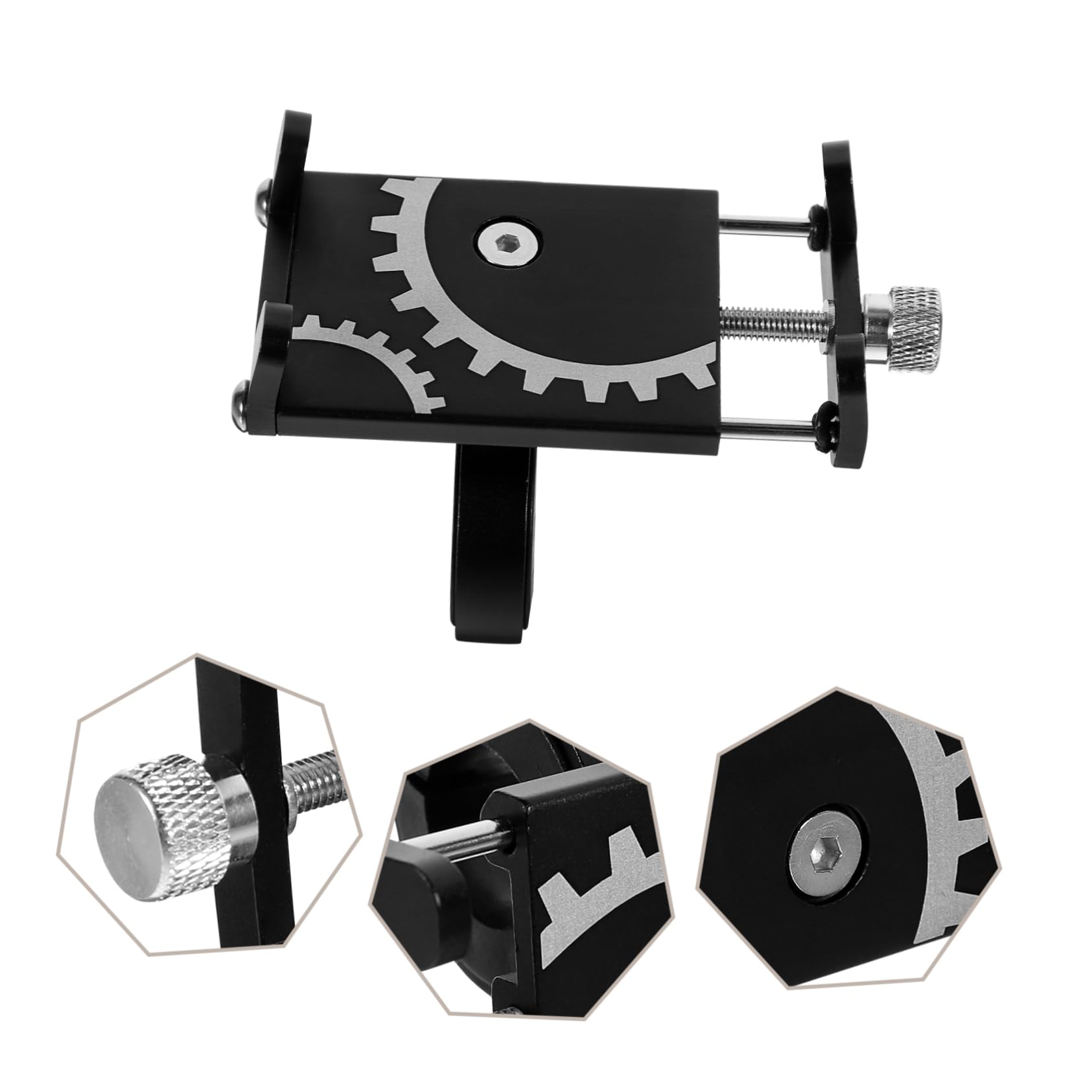Hemobllo 4pezzi Supporto Per Smartphone Da Bici Regolabile e Antivibrante Di Compatibile Con -bike Per Navigazione e Cicloturismo