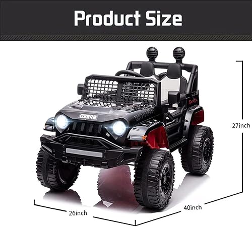 Miniatura 2 de BKIRNP Auto eléctrico de 12 V para niños auto de camión de 4 ruedas para niños ruedas eléctricas para niñas o niños con control remoto parental