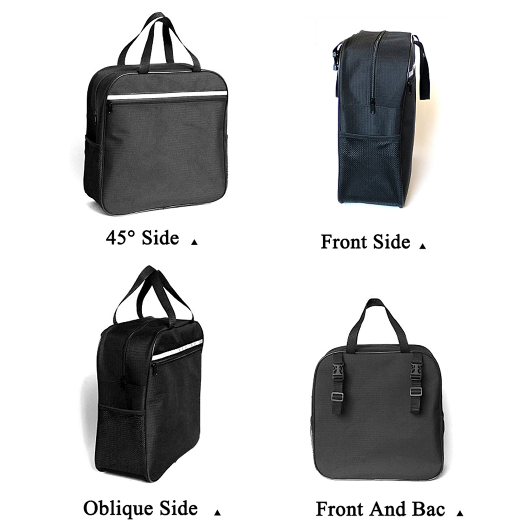 Bolsa de Accesorios para Silla de Ruedas, Bolsa Oxford antiarañazos Bolsa para Andador con Tira Reflectante Segura Cualquier Estilo Andador Silla de Transporte