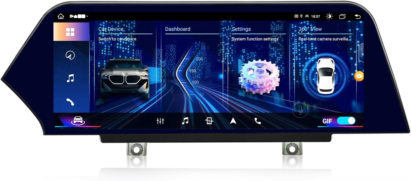 12.3-inch car Radio, Multimedia Video, Stereo, GPS Navigation Suitable for BMW X5/X6 (EVO System) 18, Android 13.0 Wireless Player, CarPlay Auto Bluetooth, Original System retained,（8+256G）