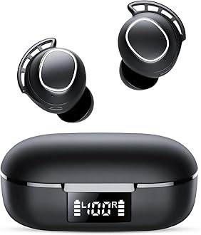 Tiksounds Ear Buds Mini Wireless Earbuds, Bluetooth 5.3 Headphones Bass Stereo, 60H Playtime Noise Cancelling Earbuds with 4 Mic, IP8 Waterproof Lightweight in Ear Earphones for Workout/Running
