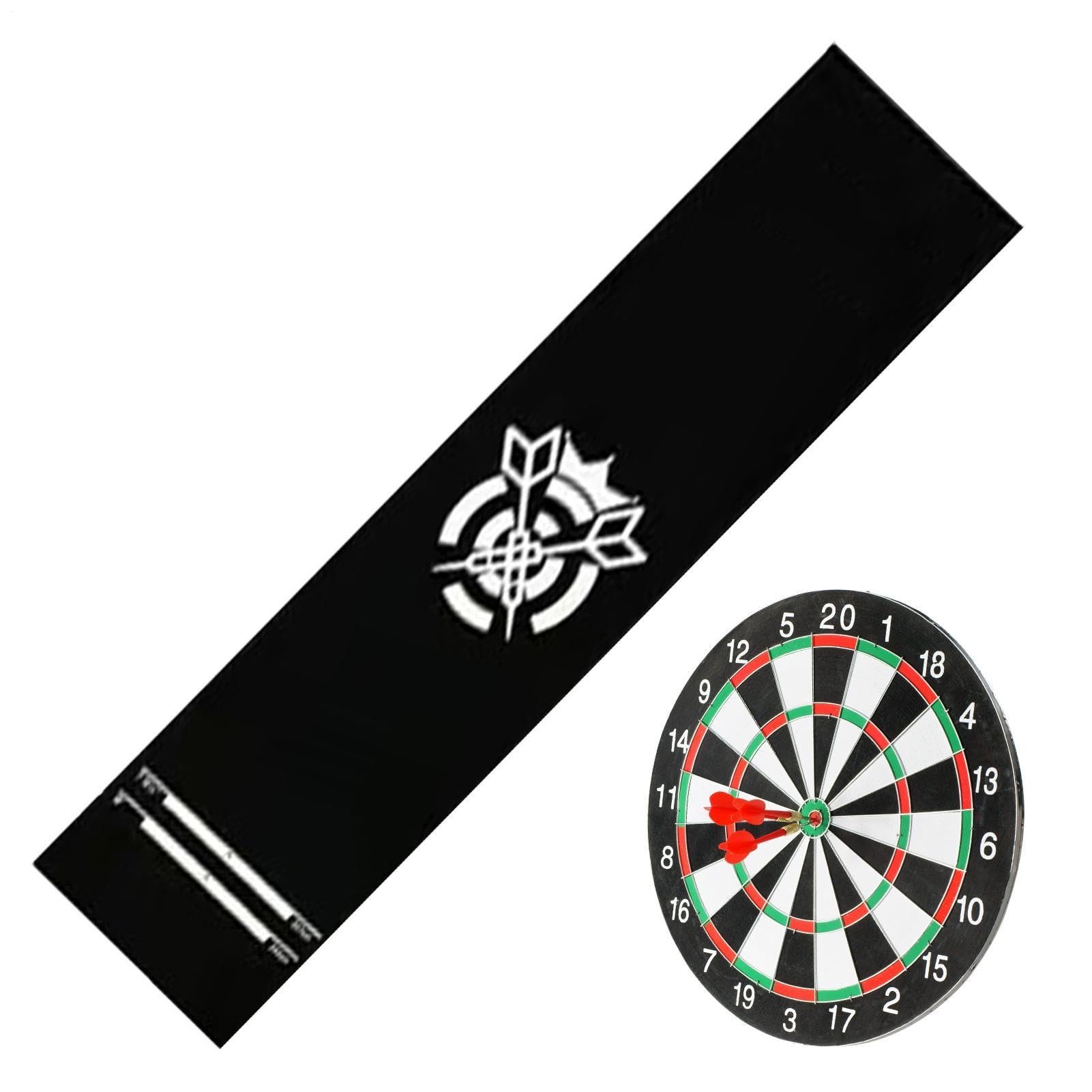 Genikeer Dart Board Mat for Floor | Portable with Throw Line Crystal Velvet | Dart Oche Mat | for Recreation Center Sports Club Office Break Room Garage Dormitory Leisure