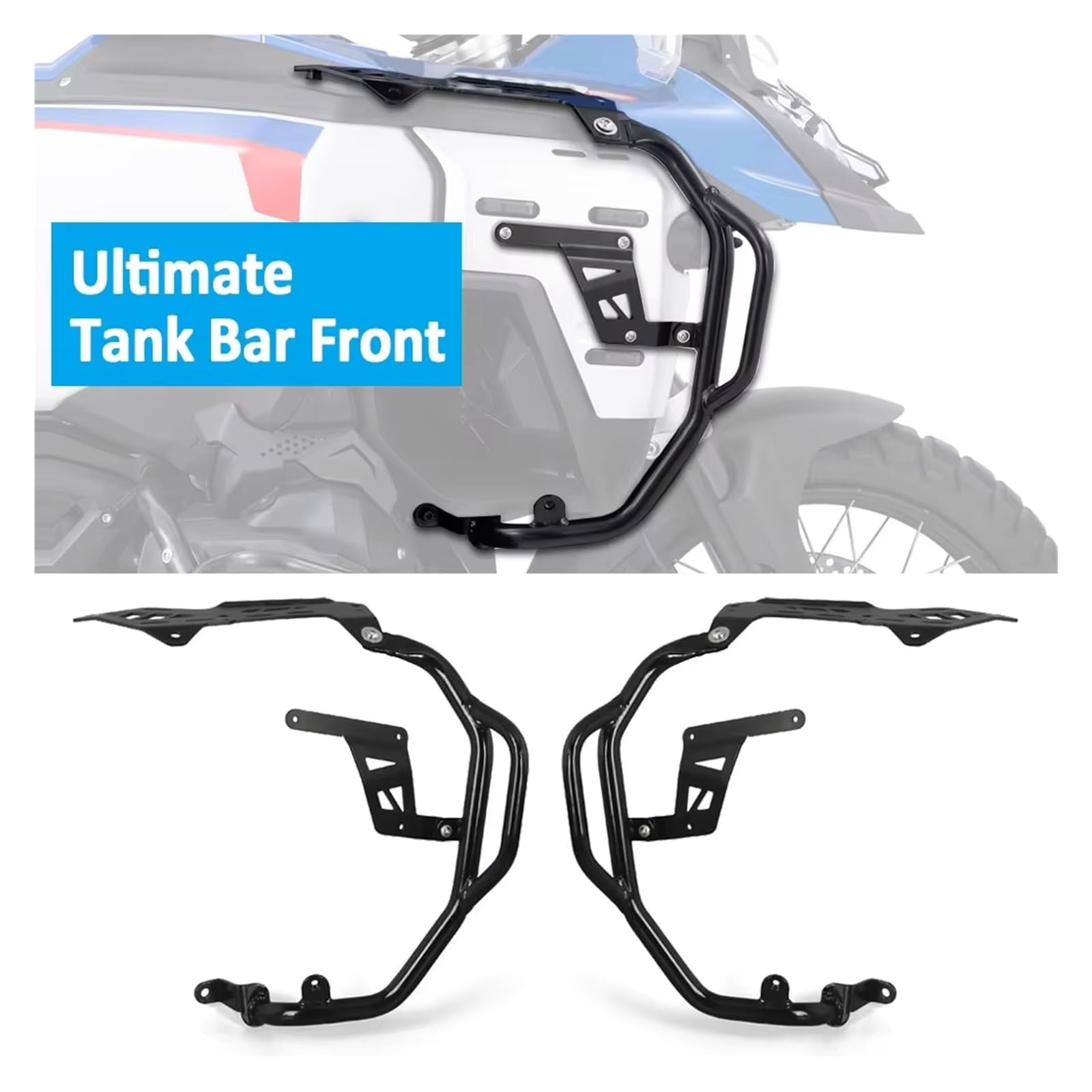 Pare-Choc pour Moteur De Moto pour BMW pour R1300GS pour ADV 2024 2025 Moto Autoroute Crash Bars Moteur Réservoir Garde Barre Pare-Chocs Protecteur(Tank Bar Front)
