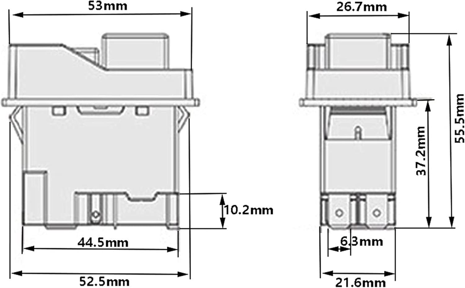 Power Switch Button KJD17 NVR Switch Button Control Table Saws Electromagnetic Push Button Switches Paddle Switch for Bench Drills/Grinders/Lathes, Black