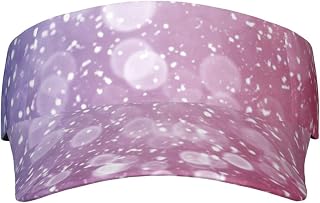 Glitter Sequin Spot Printed Sunscreen Visor Hat UV Protection Sun Hat Adjustable Empty Top Sun Visor Cap for Summer Sport Outdoor Black, Black, One Size, Black, One Size