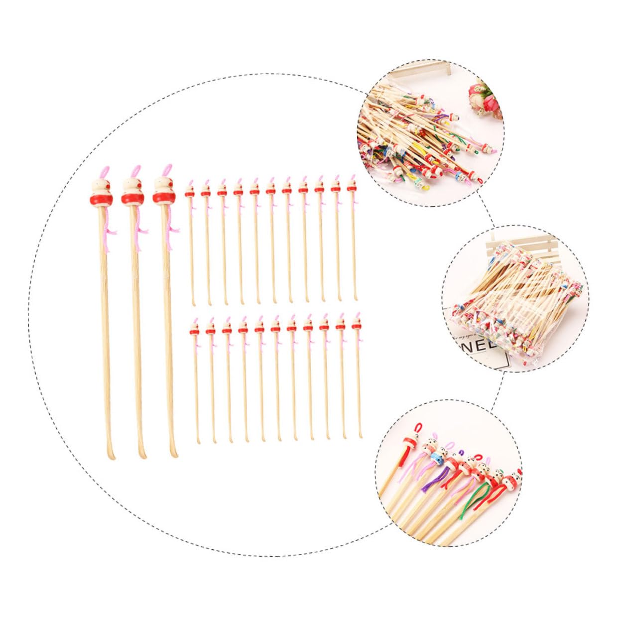 PACKOVE 5 Ensembles -oreilles Suspendus Kit De Retrait De Cire Nettoyeur La Cire Outil De Retrait De Cérumen À Oreille Portables Couleur Aléatoire 100 Pièces * 5