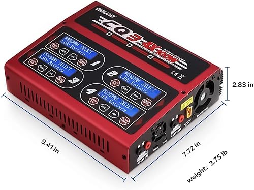 Miniatura 8 de 100Wx4/10Ax4 AC/DC 4 Puertos RC LiPo Cargador Descargador Inteligente Balance Cargador Quad Multifunciones para NiMH NiCd LiHV Pb Baterías para