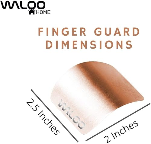Miniatura 4 de WALOO Protector de dedos de acero inoxidable para cortar, protector de corte de cuchillos y protectores de herramientas de cocina, herramienta de