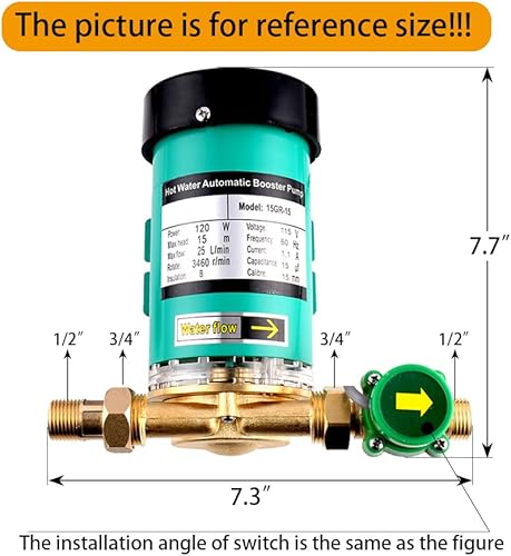 Miniatura 3 de 115V60HZ 120W 34 pulgadas Outlet Home Bomba de presión de agua automática Bomba de refuerzo de ducha con interruptor de flujo de agua para toda la