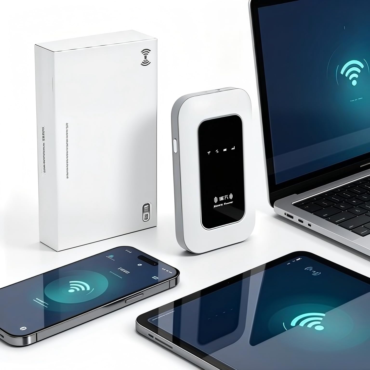 Routeur WiFi 4G/5G Portable Taille de Paume, Modem Mobile Débloqué Tous Opérateurs, Connexion Jusqu'à 20 Appareils, Débit Rapide pour Voyages, Télétravail et Camping en Europe