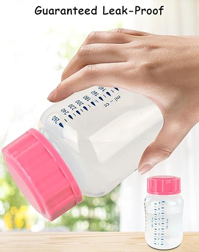 Miniatura 4 de Tapas para botellas de viaje y almacenamiento compatibles con biberones de Avent, reemplazo de tapas de botellas, 8 unidades, color rosa