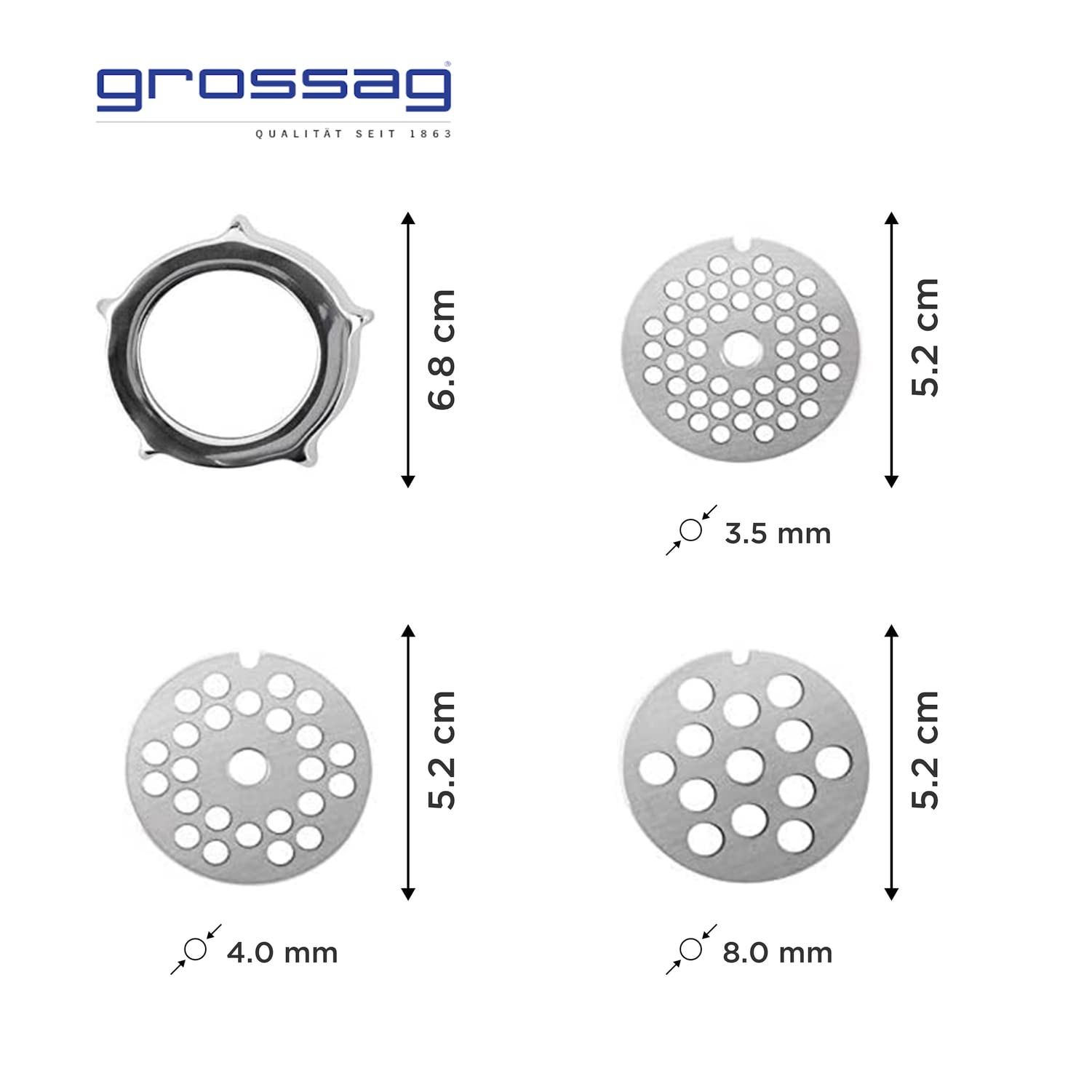 grossag 1352 KFW 5 - Accesorio para picadora de carne (metal ligero)