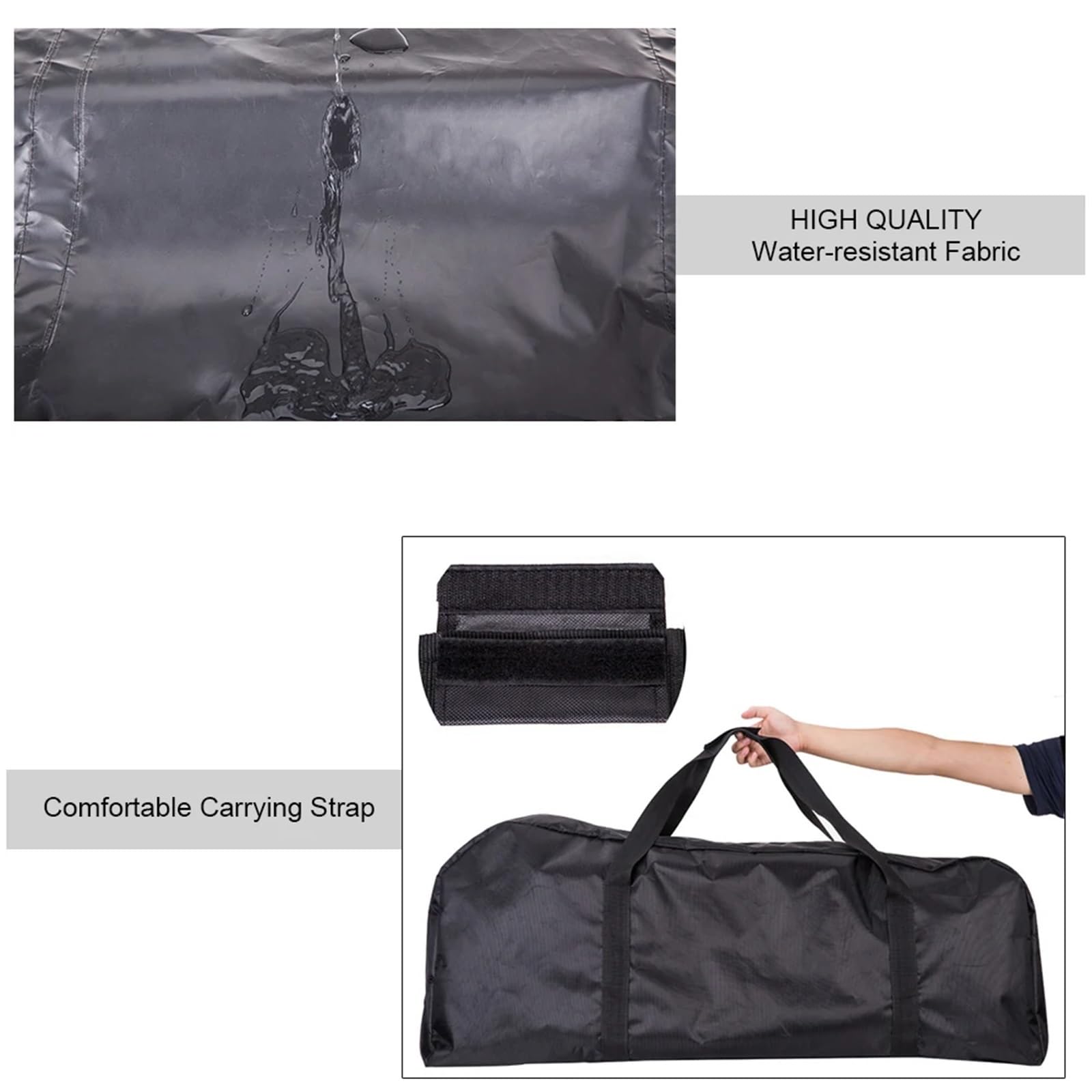 Bolsa Patinete Electrico Bolsa de Transporte portátil e Impermeable for Patinete eléctrico M365 ES2 ES3 ES4, Plegable(Black)