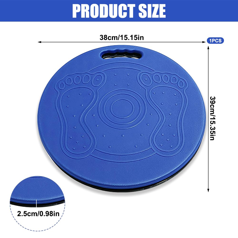 Plato giratorio para personas mayores en la vida cotidiana, plato giratorio para pacientes mayores y discapacitados de hasta 150 kg, fácil de poner (azul)