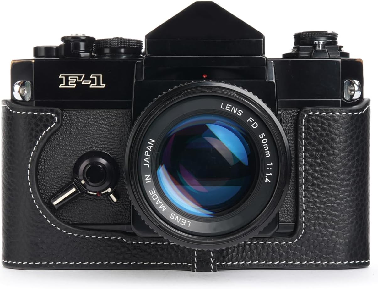 [恵＼イーサン] TP Original Canon F-1（ハンドルなし） 専用 ハンドメイド 本革 ボディケース ハーフカメラケース バッグ カバー 手作り 専用対応カメラカバー