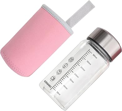 Microwave safe portable glass bottle 350ml capacity. Heat resistant construction. Hot and cold beverages Microwave Safe Glass Bottle