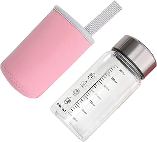 Fluxioxtna Botella Agua Vidrio Resistente Calor Hot Day Prueba Medición 350 A Prueba Fuga para Café Fitness Travels Coffee