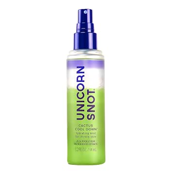 Unicorn Snot Cactus Cool DownTM After Sun Soothing Spray - Hydrating Facial Mist, Makeup Primer & Blue Light Shield Cooling Spray with Aloe, Jojoba & Prickly Pear