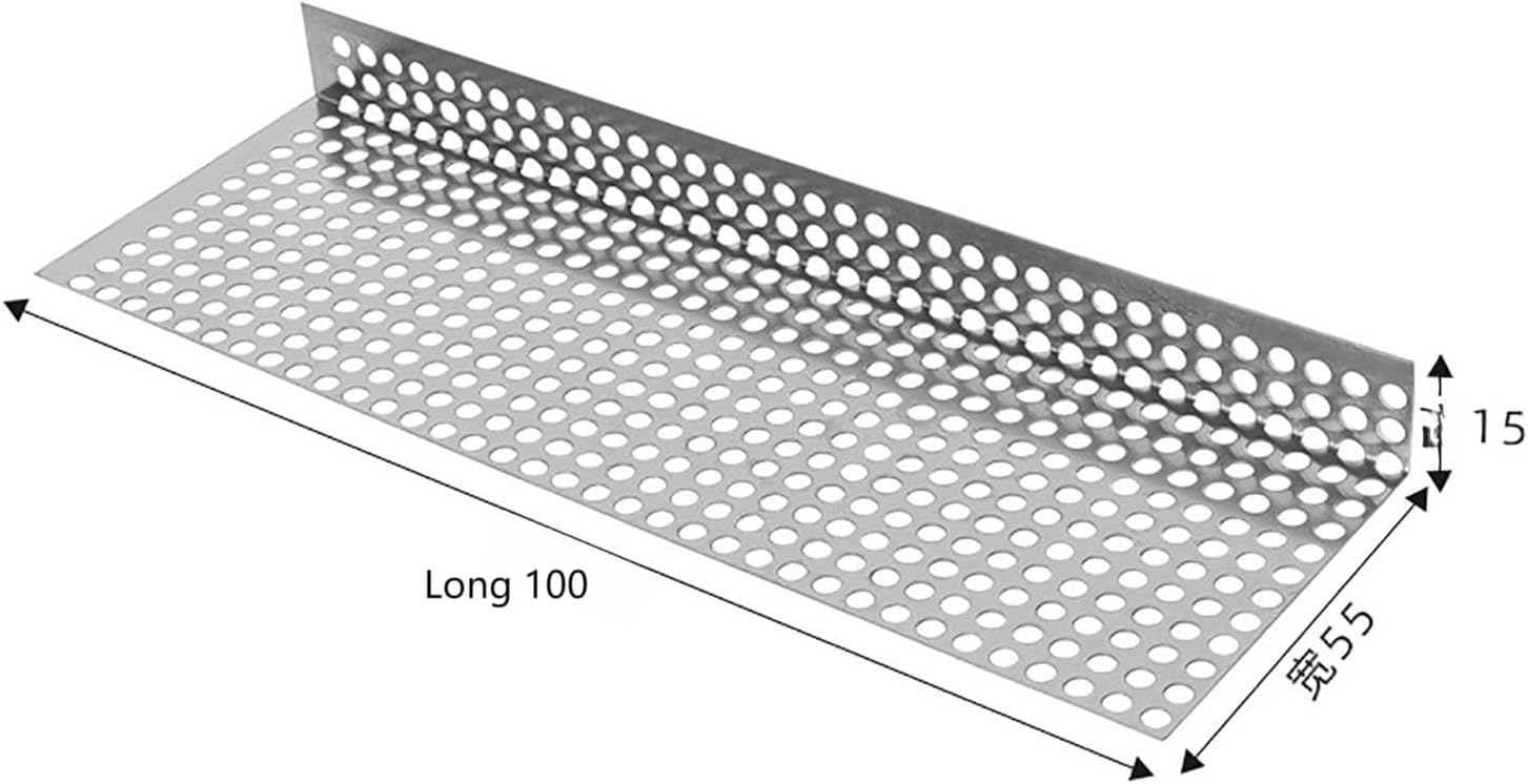 Stainless Steel Perforated Plate - Balcony Safety Net, Anti-Theft Window Guard, Fall Prevention Fence, Decorative Screen for Plants (0.5/0.8mm, 55x15x100cm)