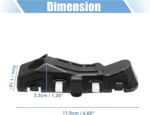 Miniatura 3 de X AUTOHAUX 1 par soporte de parachoques delantero para Hyundai Veloster 2012-2017 NO.86514-2V000/86513-2V000 lado izquierdo del conductor y del