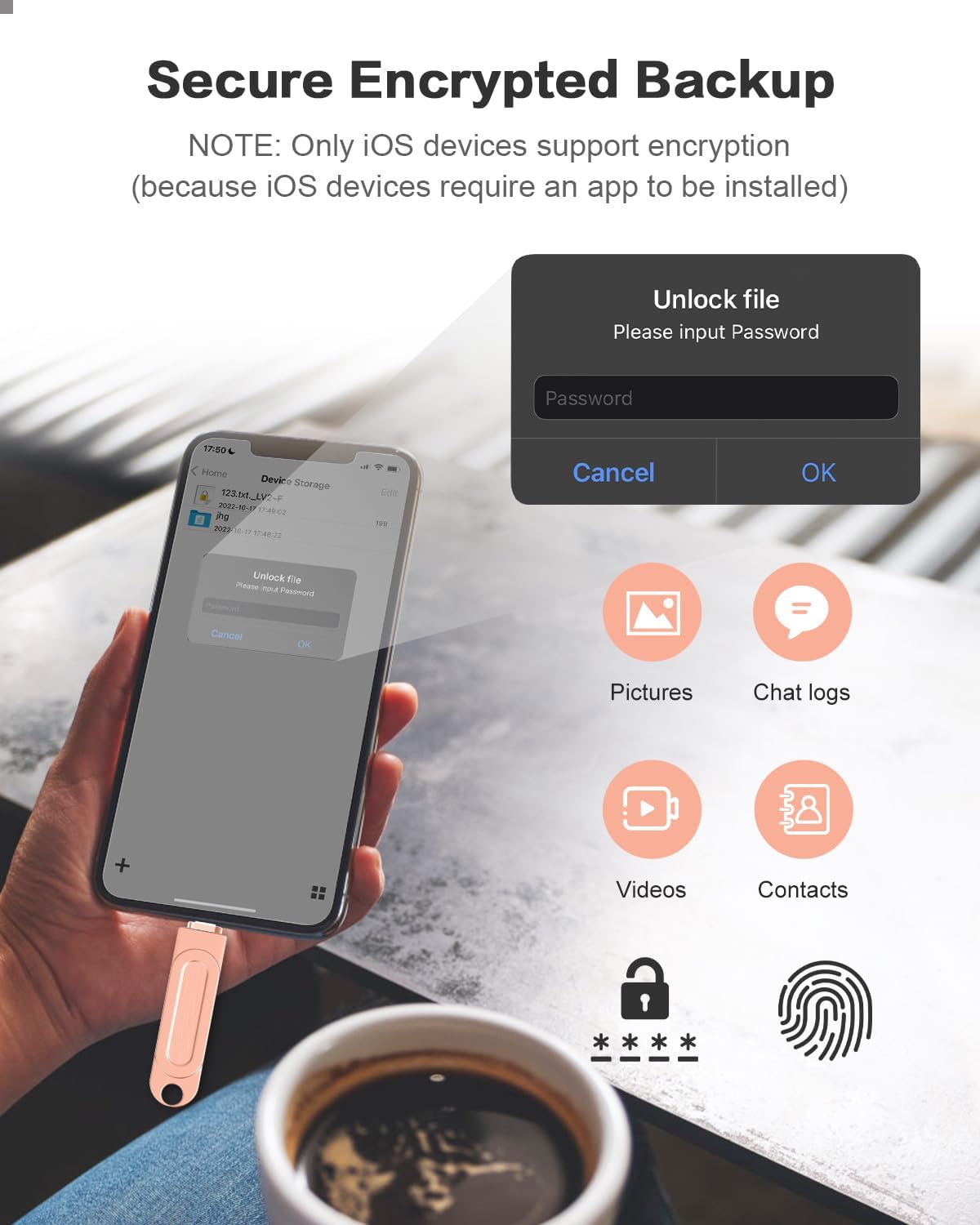 512GB Qainerly Photo Stick for Phone Flash Drive,4in1 Memory Stick for Photos and Videos USB Stick External Storage Compatible for iPhone/iPad/Android/PC 512GB pink image 4 of 7 B0FMNLLKD1