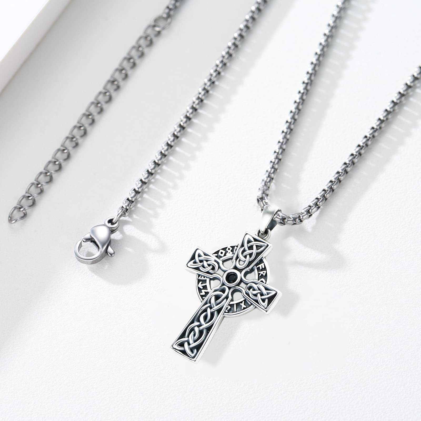 REDSUN Collana con ciondolo a forma di martello di Thor, a forma di freccia vichinga, in argento Sterling 925, con ciondolo a forma di croce vichinga, amuleto celtico, gioiello per uomo, figlio