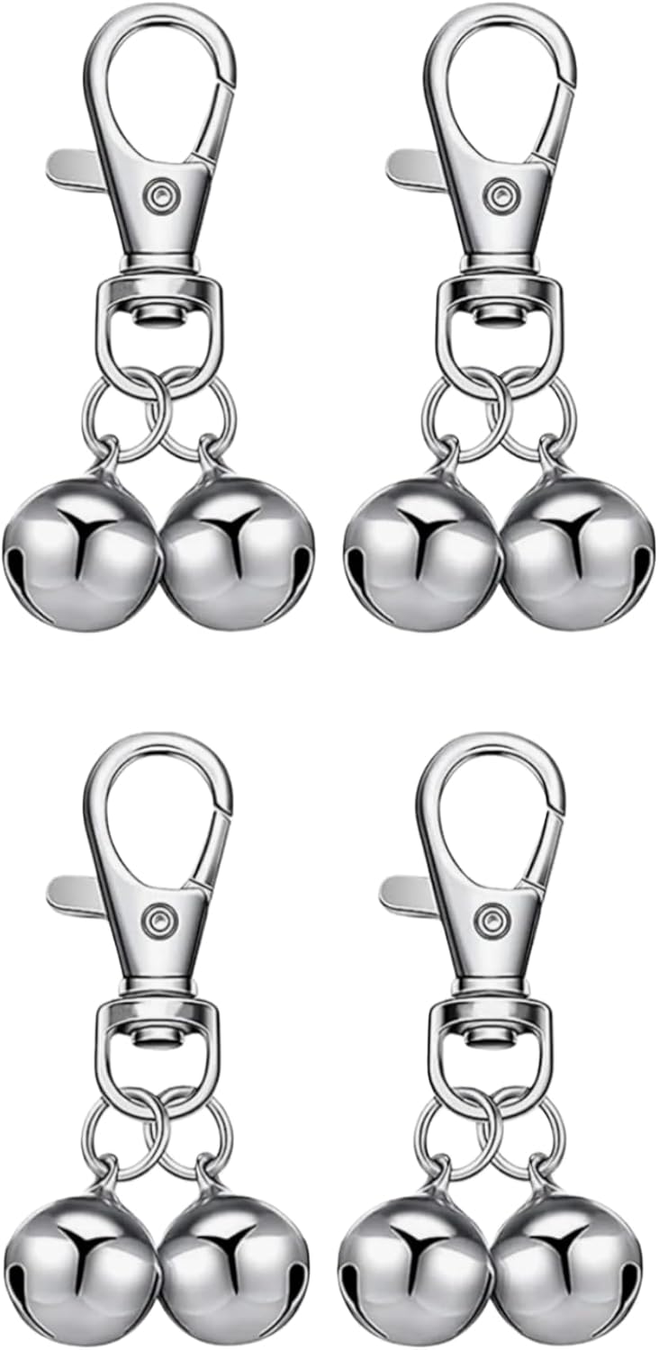 4 Pcs Mini Dog Collar Bell, Pet Pendant Accessories Training Collars Charm, Dogs Training Bell Collar for Dogs and Cats