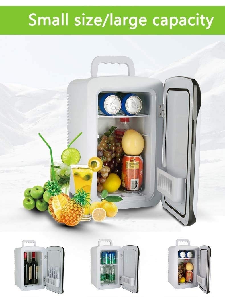 12 Litri di Grande capacità，Frigorifero per Auto Portatile, Mini Frigo Portatile Termoelettrico 12 V / 220 V Auto Frigorifero Congelatore Cibo Congelatore con Schermo a LED