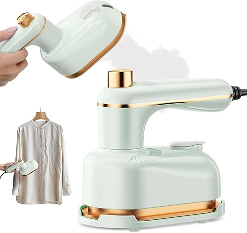 Miniatura 8 de Plancha de vapor de mano con base antiquemaduras, vaporizador de tela portátil de 1000 W para ropa, vaporizador y planchas 2 en 1, calentamiento