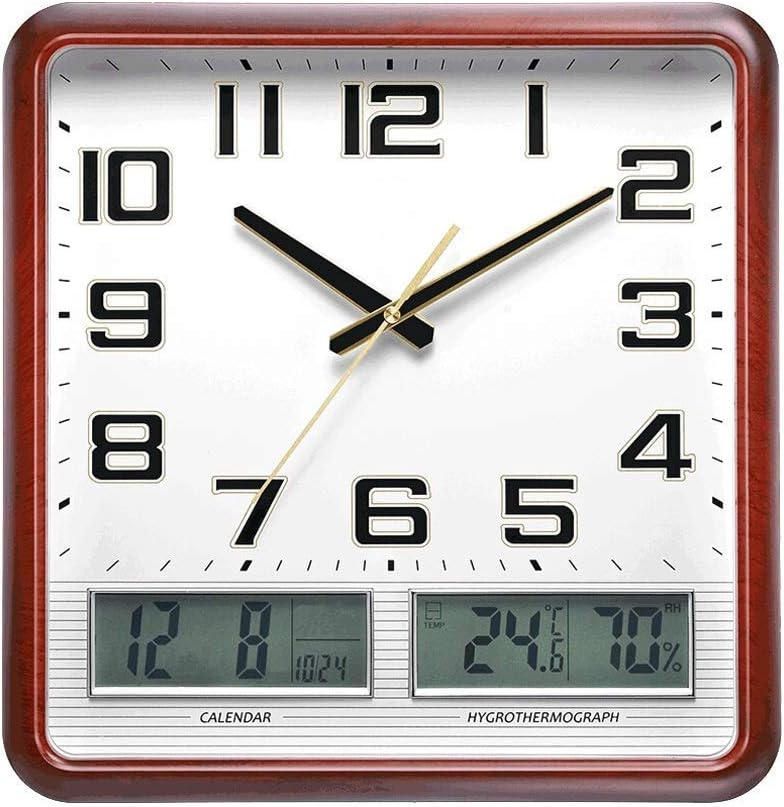 New Decor Simple Modern Square Multi-Function Display Temperature and Humidity Calendar Clock Clocks/s Feito na China