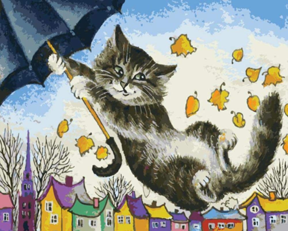 Peinture par numéros chat idée cadeau originale pour anniversaire