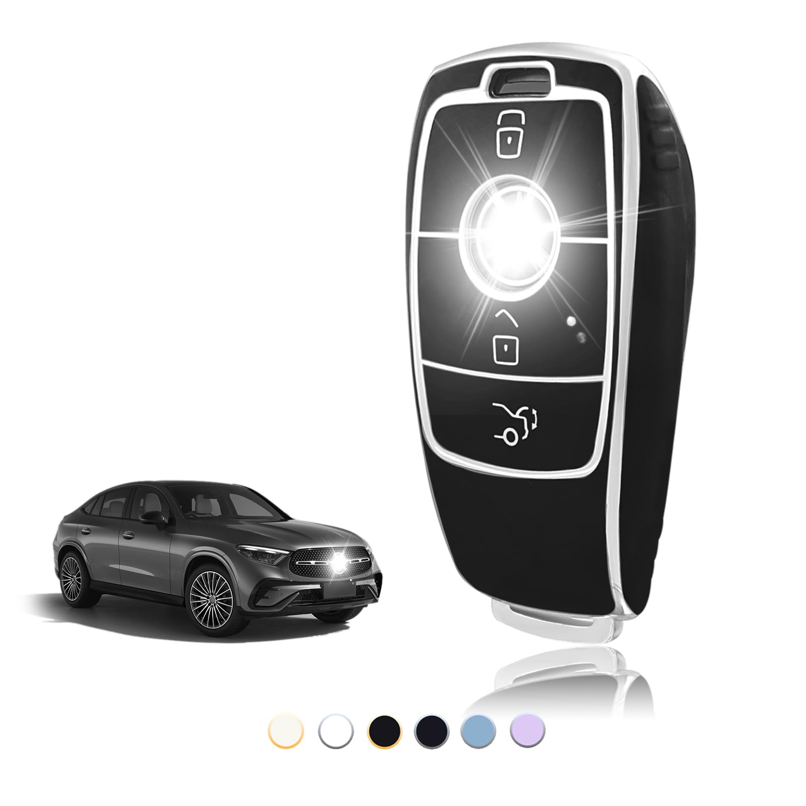 cover Nero chiave Mercedes mod 5