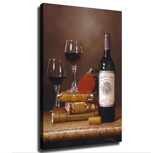 Imágenes retro de vino para cocina, póster decorativo, lienzo, pósteres de pared e impresión artística moderna para decoración de dormitorio
